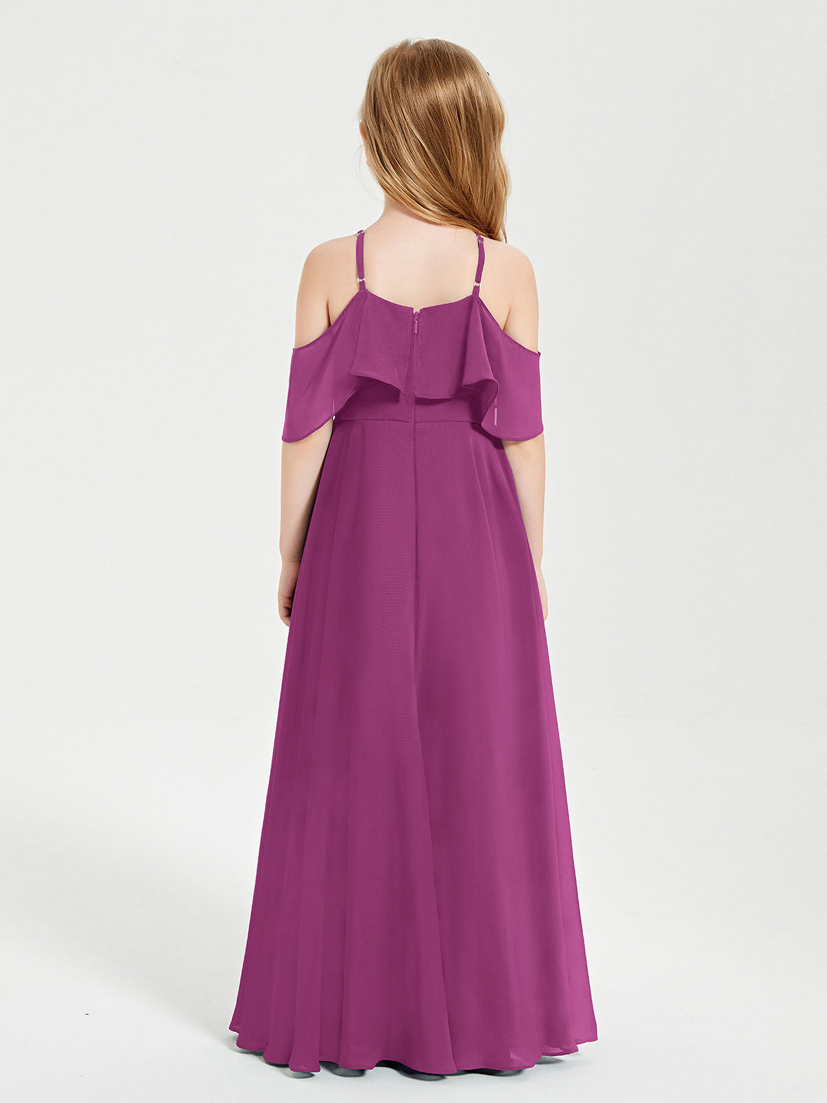 Off-the-Shoulder Long Dresses for Junior Bridesmaids Orchid